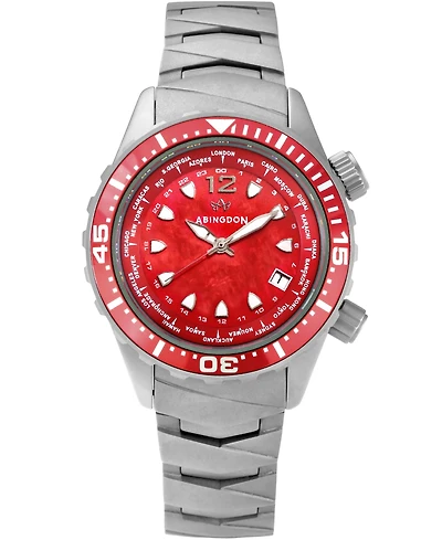 Abingdon Co. Women's Marina Diver's Multifunctional Titanium Bracelet Watch 40mm