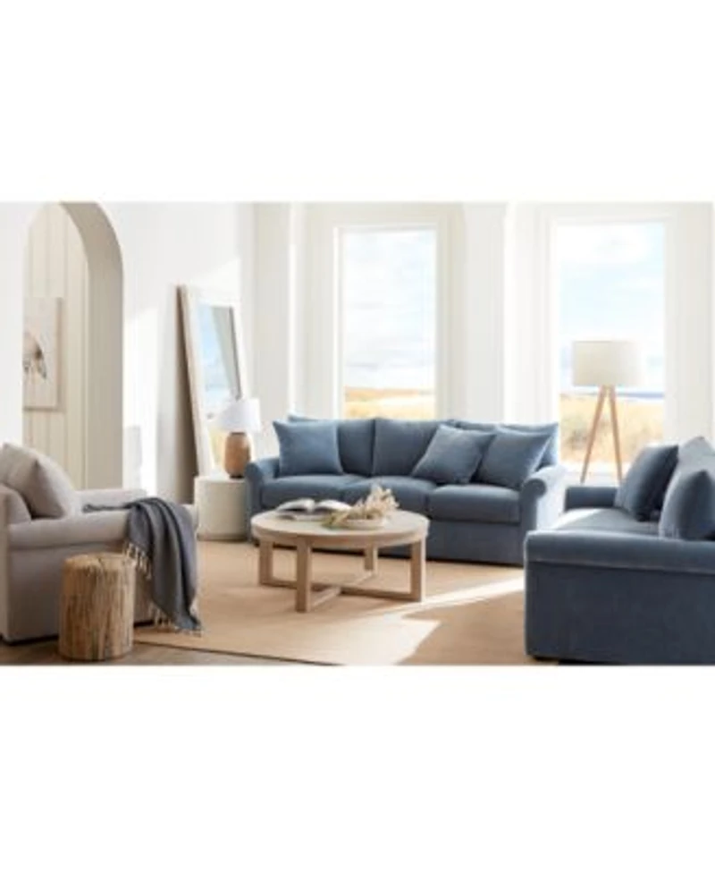 Closeout Wrenley Fabric Sectional Collection Created For Macys