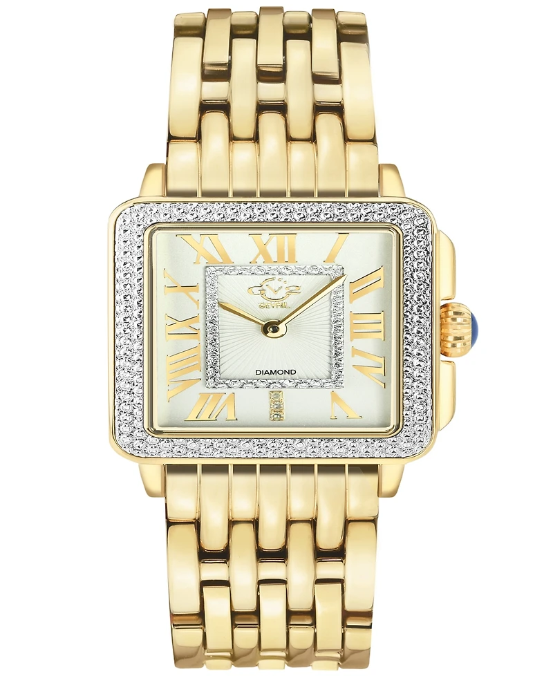 GV2 by Gevril Women's Padova Gold-Tone Stainless Steel Watch 30mm