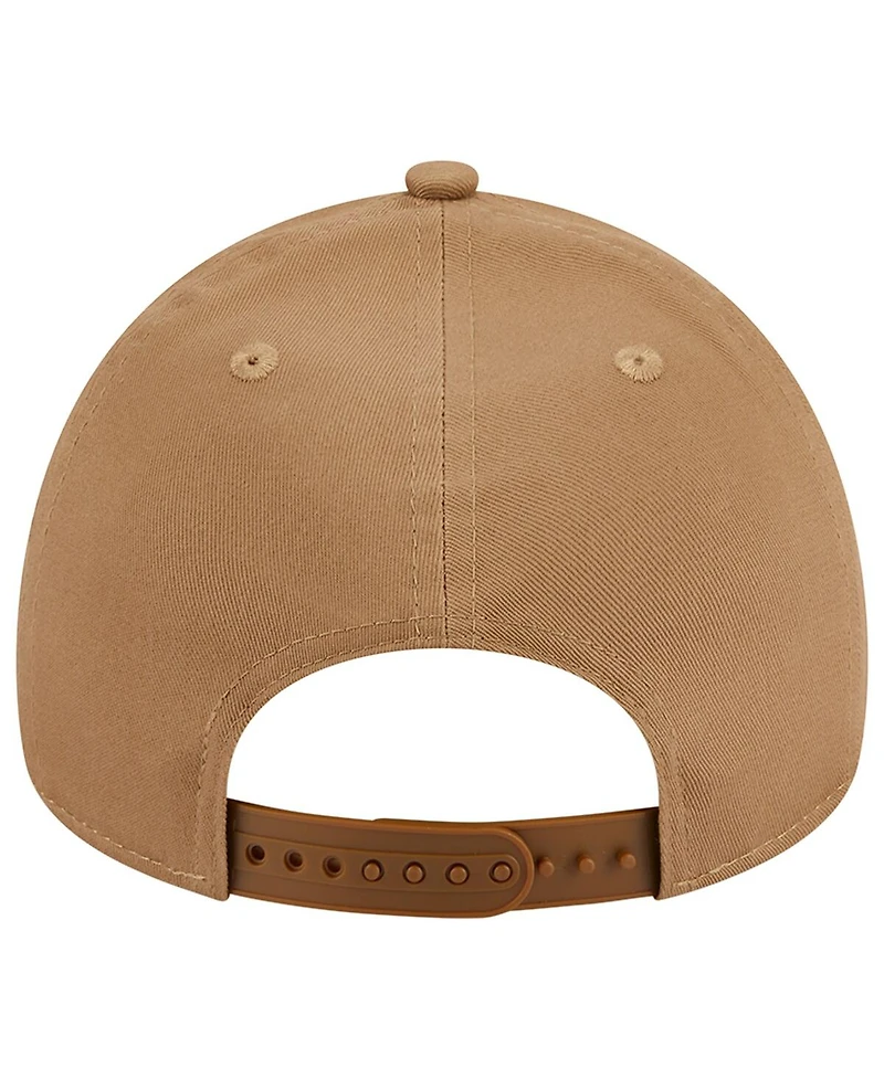 Men's New Era Khaki New York Mets A-Frame 9FORTY Adjustable Hat
