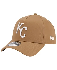 Men's New Era Khaki Kansas City Royals A-Frame 9FORTY Adjustable Hat