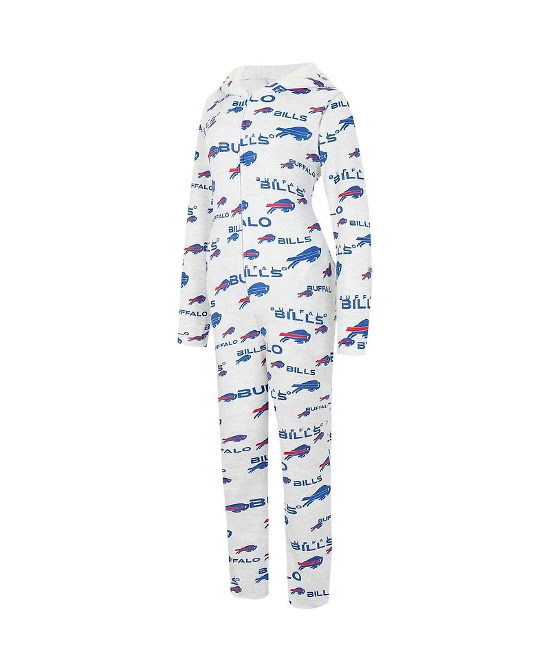 Women's Concepts Sport Cream Buffalo Bills Docket Hoodie Full-Zip Union Suit