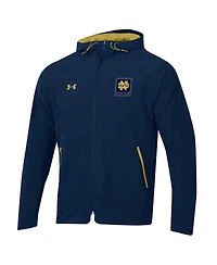 Men's Under Armour Navy Notre Dame Fighting Irish Unstoppable Raglan Full-Zip Jacket