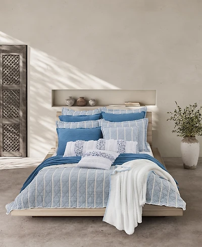 White Sand Playa Cotton Coverlet, Full/Queen