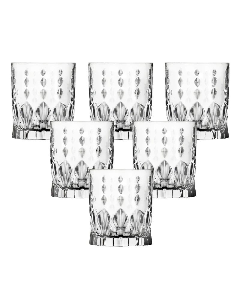Lorren Home Trends Marilyn Set of 6 Double Old Fashion (Dof)