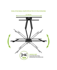 Kanto PDX650 Articulating Full Motion Tv Mount for 37" - 75"