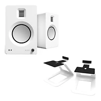Kanto Tuk Premium Powered Speakers with SE6 Elevated Desktop Speaker Stands