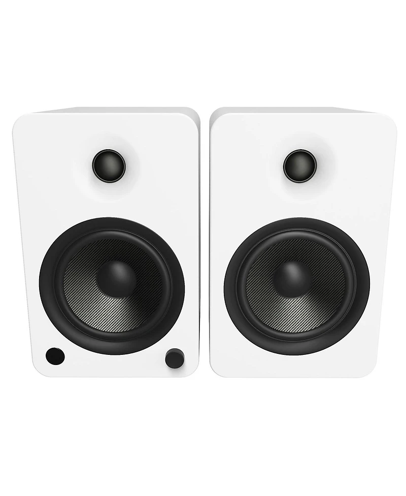 Kanto YU6 Powered Bookshelf Speakers with SE6 Elevated Desktop Speaker Stands