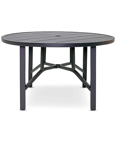 Astaire 48" Round Outdoor Slat Top Dining Table, Created for Macy's