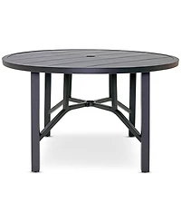 Astaire 48" Round Outdoor Slat Top Dining Table, Created for Macy's