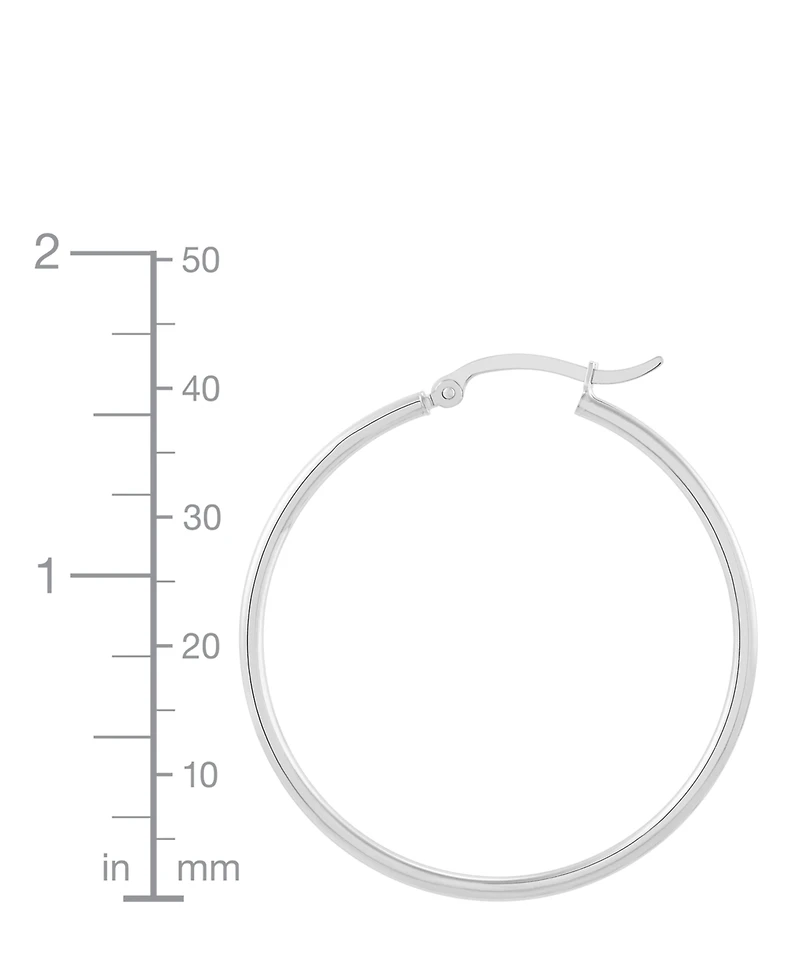 14k Gold Hoop Earrings, 40mm
