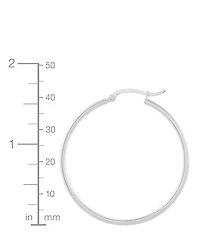 14k Gold Hoop Earrings, 40mm