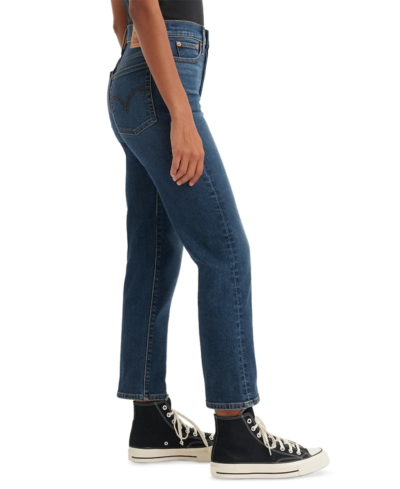 Levi's Women's Wedgie Straight-Leg High Rise Cropped Jeans