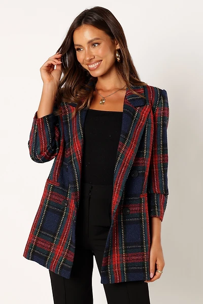 Petal and Pup Women's Vivienne Plaid Blazer