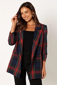 Petal and Pup Women's Vivienne Plaid Blazer