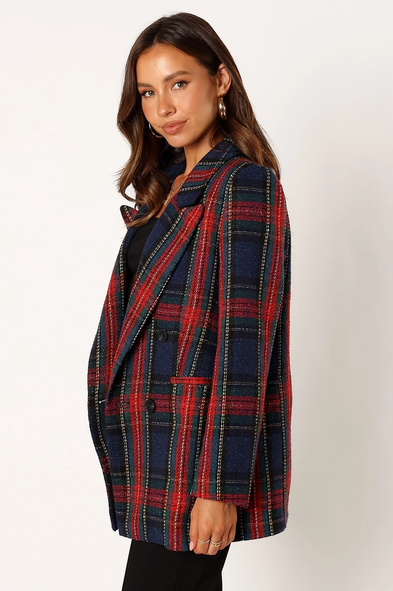 Petal and Pup Women's Vivienne Plaid Blazer