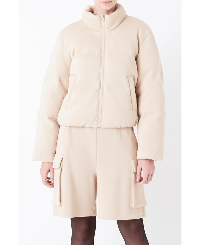 Women's Knit Puffer Jacket