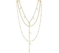 Layered Pearl + Bead Chain Necklace Set