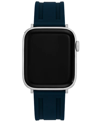 Vince Camuto Men's Blue Premium Silicone Band Compatible with 42mm, 44mm, 45mm, Ultra, Ultra2 Apple Watch