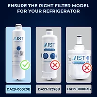 Mist DA29-00020B Water Filter Replacement. Compatible with Samsung: DA29-00020B-1, DA29-00020B, Haf-Cin/Exp, RF263BEAESR, RF28HMEDBSR, RF4287HARS