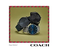 Coach Unisex Elliot Silver-Tone Stainless Steel Mesh Bracelet Watch 41mm