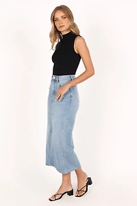Petal and Pup Dana Denim Midi Skirt