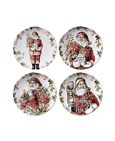 Certified International Christmas Story 4 Piece Dessert Plate