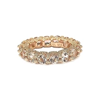 Suzy Levian Sterling Silver Cubic Zirconia Pave U-Shape Setting Eternity Band Ring