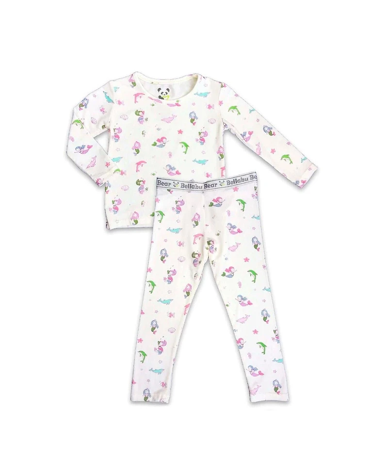 Bellabu Bear Toddler |Child Girls Mermaid Set of 2 Piece Pajamas