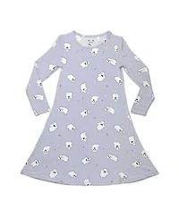 Bellabu Bear Toddler| Child Girls Ghastly Ghost Long Sleeve Dress