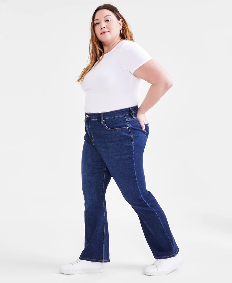 Style & Co Plus Mid-Rise Curvy Bootcut Jeans, Exclusively at Macy's