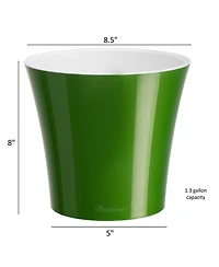 Decopots Round Modern Flower Pot with Drainage, 8.5in