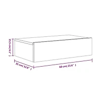 Tv Stand with Led Lights Black 23.6"x13.8"x6.1"