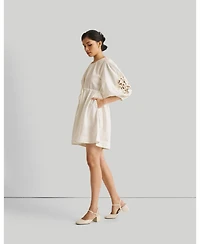 Shirt Dress with Balloon Sleeves