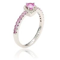 Suzy Levian Sterling Silver Sapphire Pear Shape Petite Ring