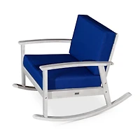 Streamdale Eucalyptus Rocking Chair with Navy Cushions