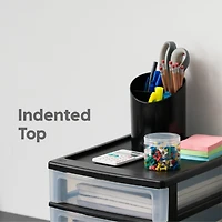 Iris 4 Pack Small 3-Drawer Desktop Organizer for Office, Files & Supplies, White