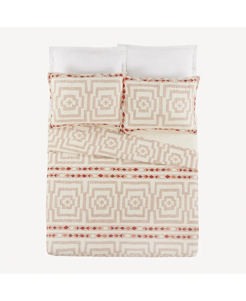 Justina Blakeney Hypnotic Geometric 3-Pc Quilt Set, Full/Queen