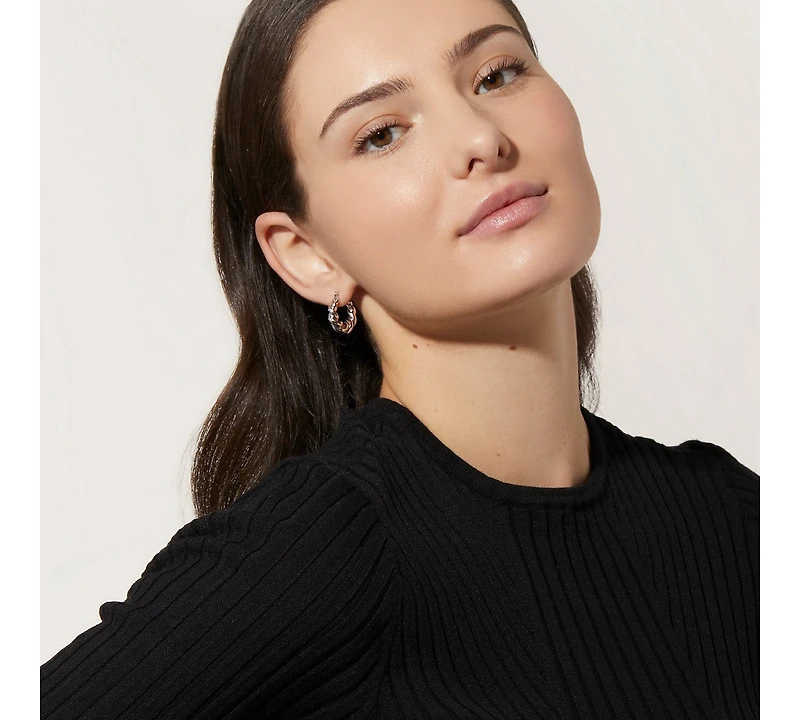 Ana Luisa Twisted Hoop Earrings - Paris Silver