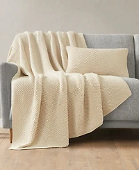 Ink+Ivy Bree Chunky-Knit Decorative Pillow Cover, 12" x 20"