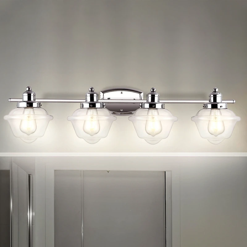 Jonathan Y Orleans Iron/Glass Schoolhouse Led Vanity Light