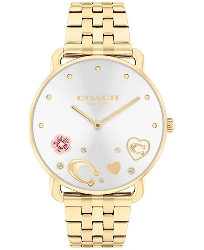 Coach Women's Elliot Gold-Tone Stainless Steel Bracelet Watch 36mm