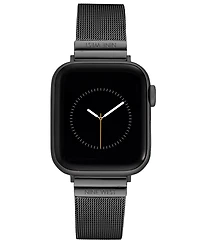 Nine West Women's Dark Gray Stainless Steel Mesh Band designed for Apple Watch 42mm (Series 10) & 38/40/41mm