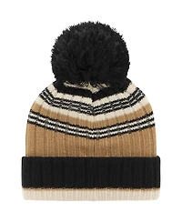 Women's '47 Brand Khaki Alabama Crimson Tide Barista Cuffed Knit Hat with Pom