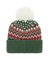 Women's '47 Brand Green Minnesota Wild Elsa Cuffed Knit Hat with Pom