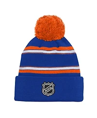 Youth Boys and Girls New York Islanders Royal Jacquard Cuffed Knit Hat with Pom