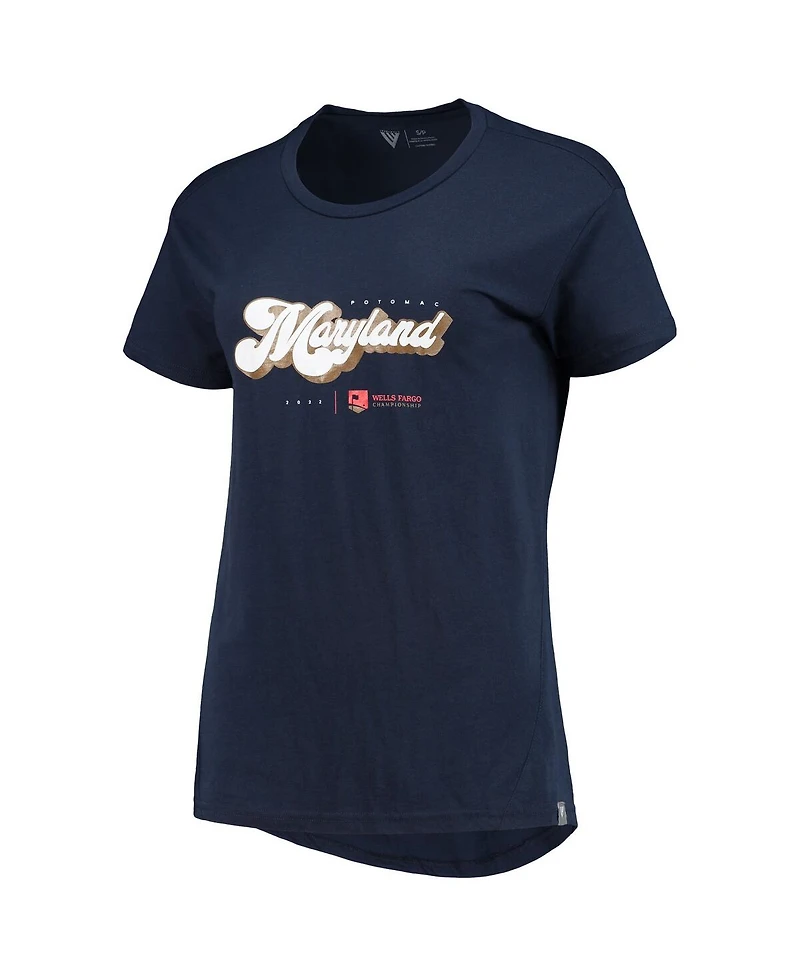Women's LevelWear Navy Wells Fargo Championship Maryland T-shirt