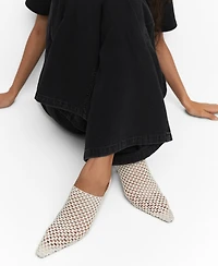 Mango Women's Net Sling Back Shoes