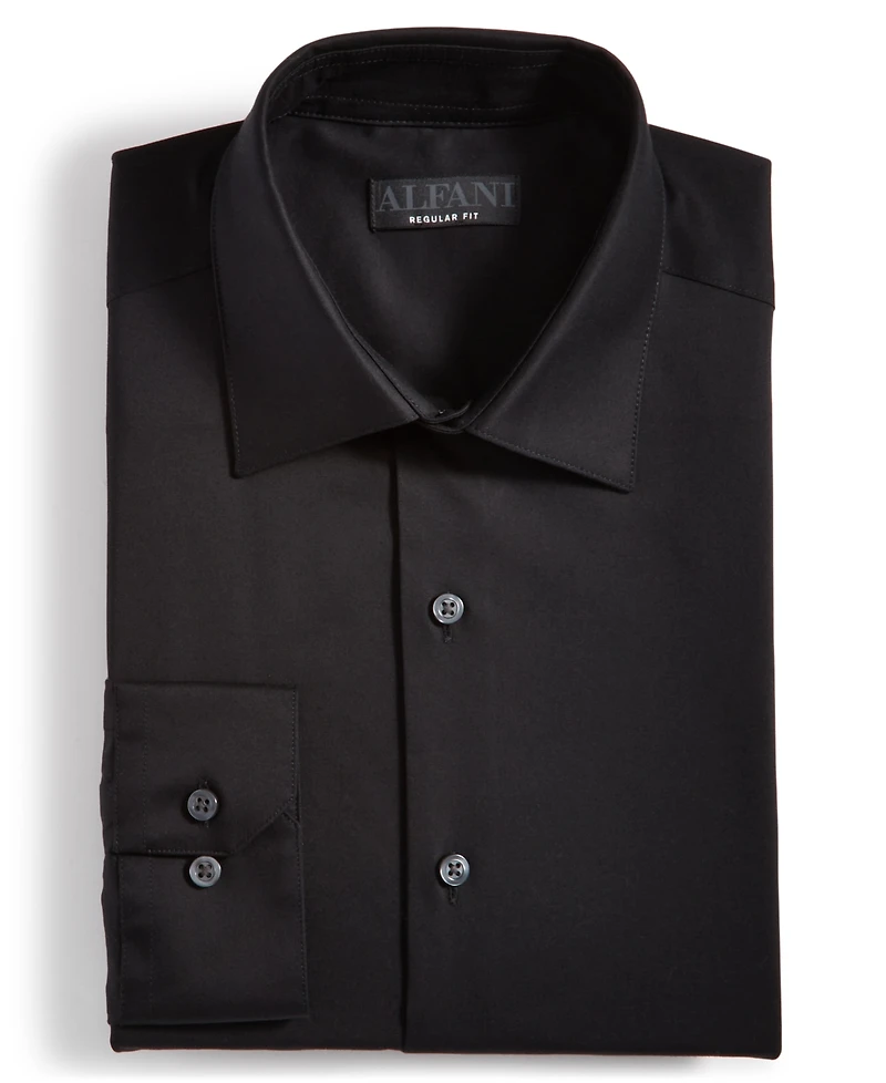 Alfani Men's Regular-Fit Temperature Regulating Solid Dress Shirt, Created for Macy's