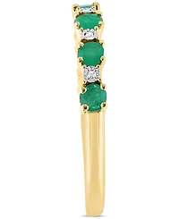 Effy Sapphire (1/2 ct. t.w.) & Diamond Accent Stack Ring Gold-Plated Sterling Silver (Also available Ruby and Emerald)